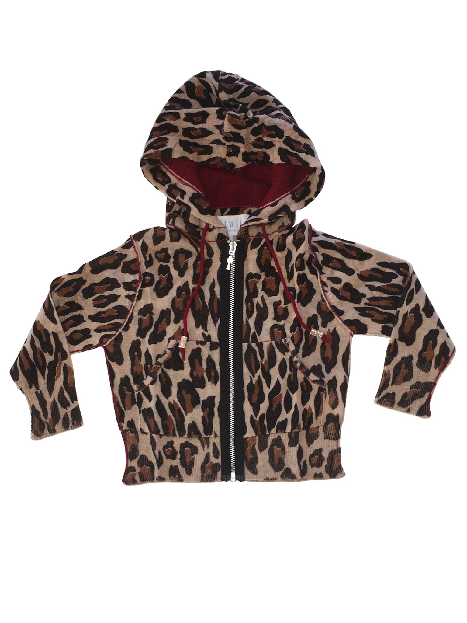 leopard zip hoodie