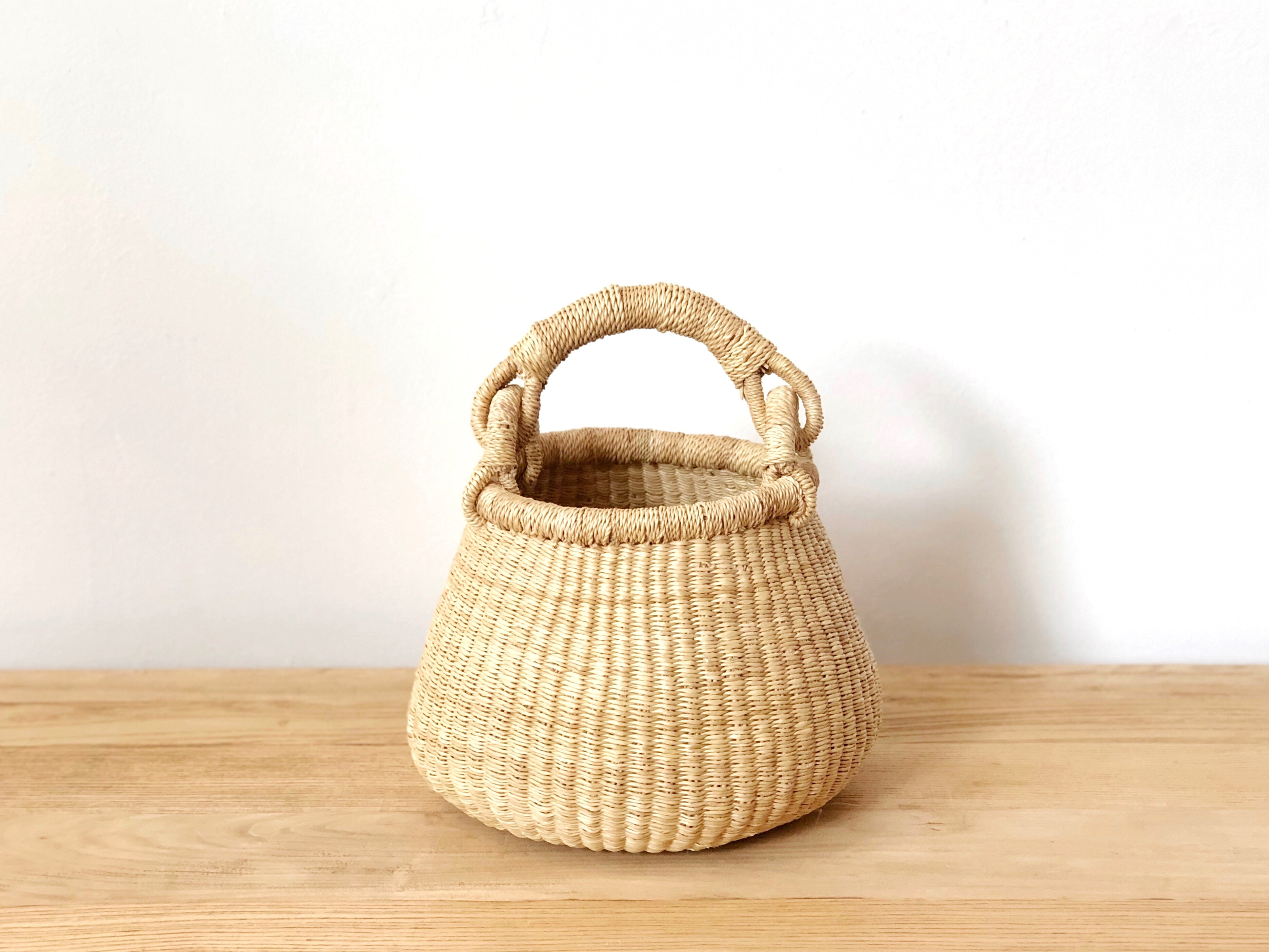 Handwoven Basket with Handle Mini