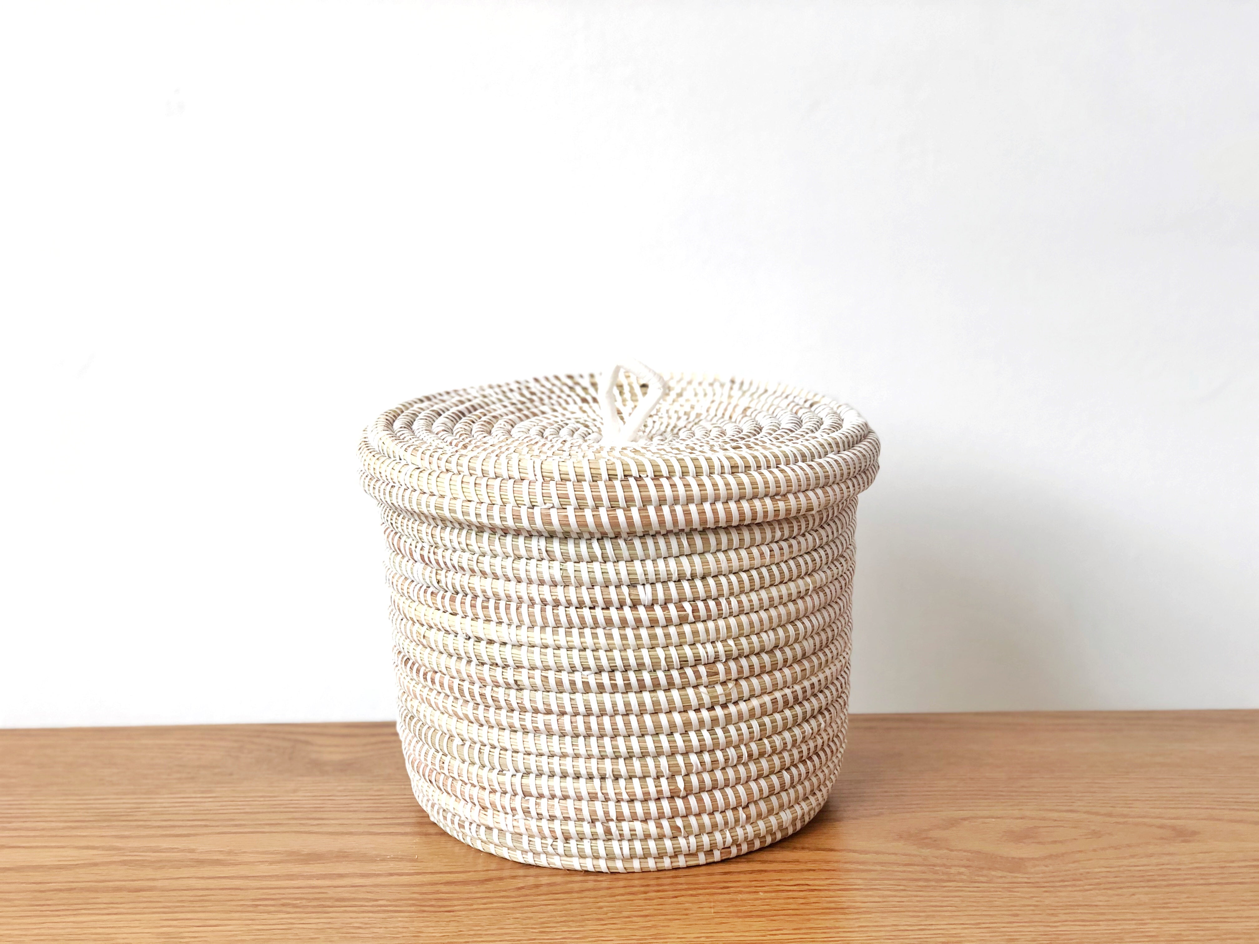 Handwoven Lidded Basket Small