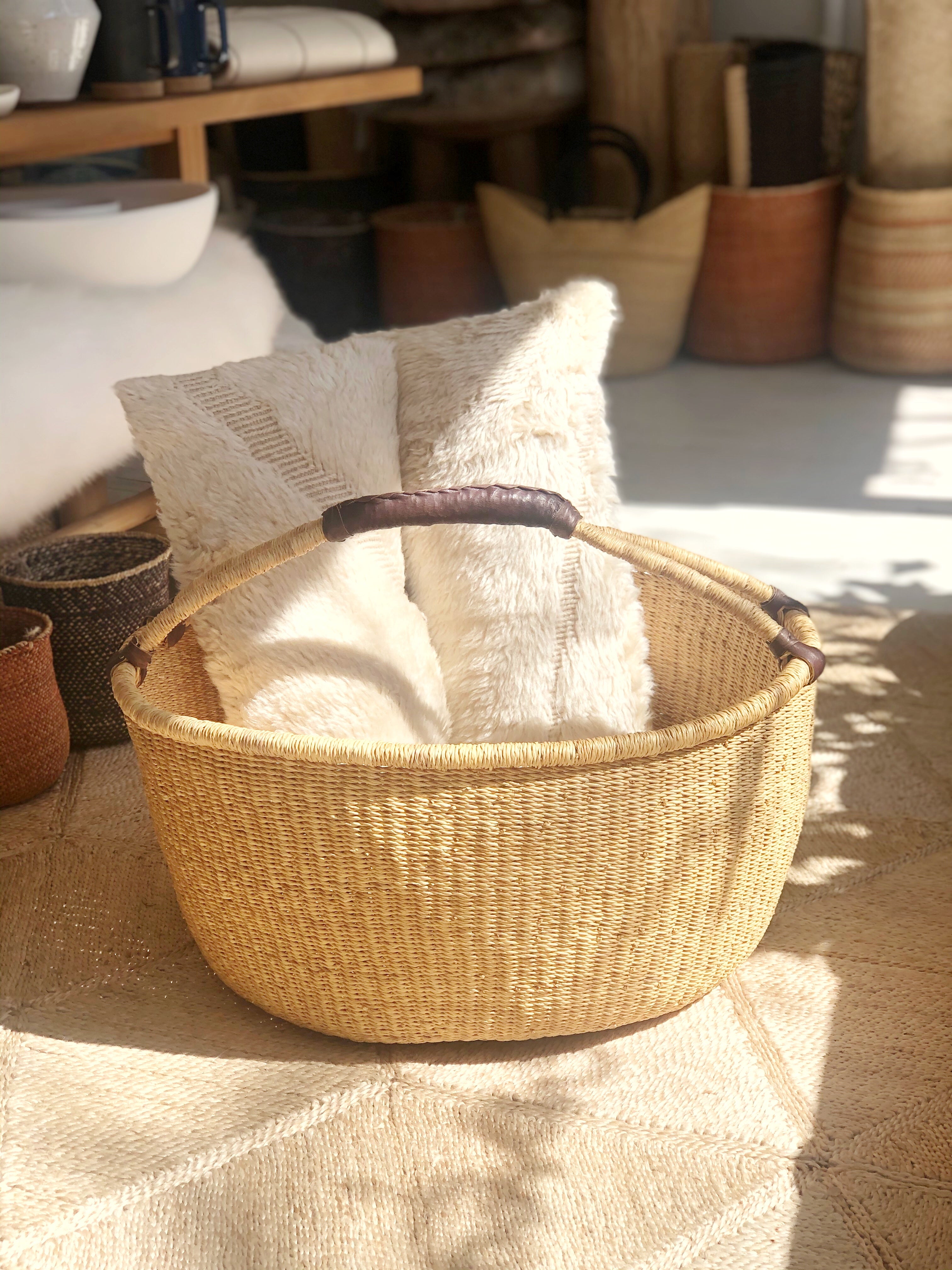 Handwoven Basket with Handle XL