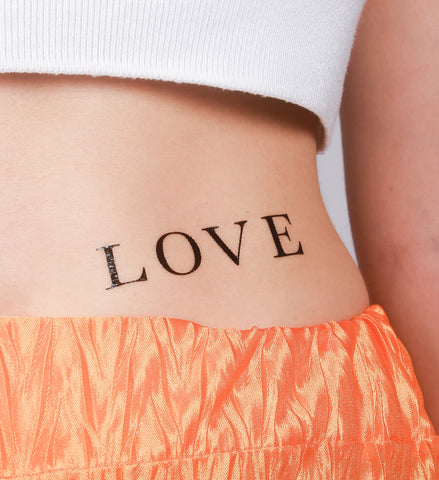 Tatouage éphémère LOVE citation amour