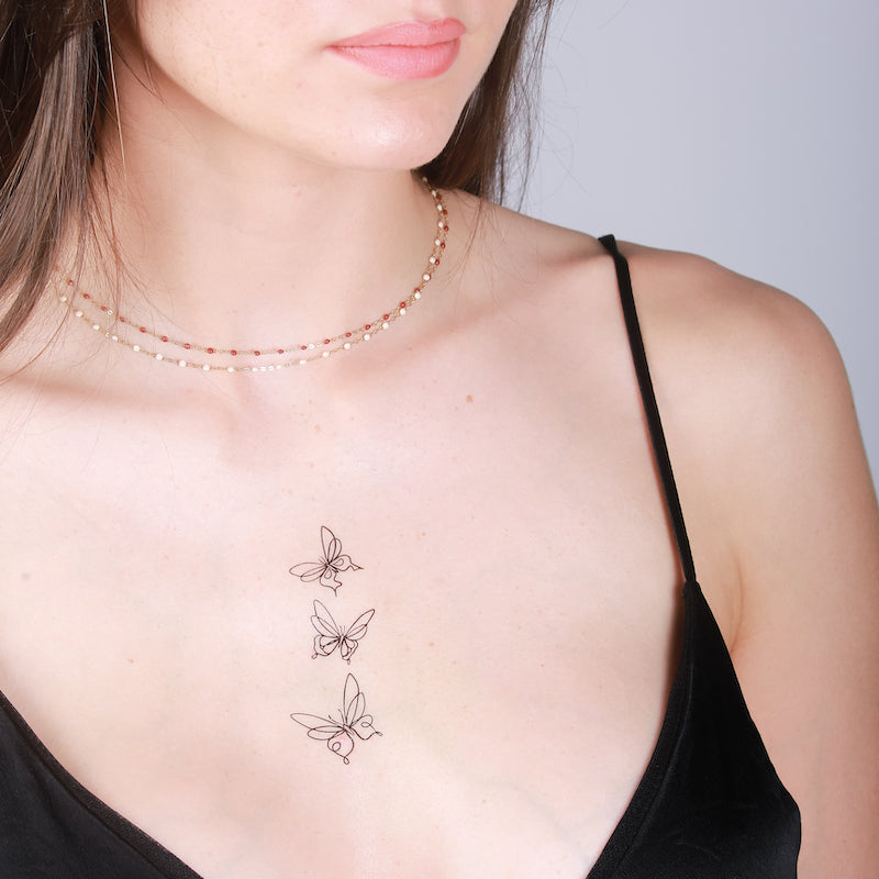 Tatouage triptyque papillon