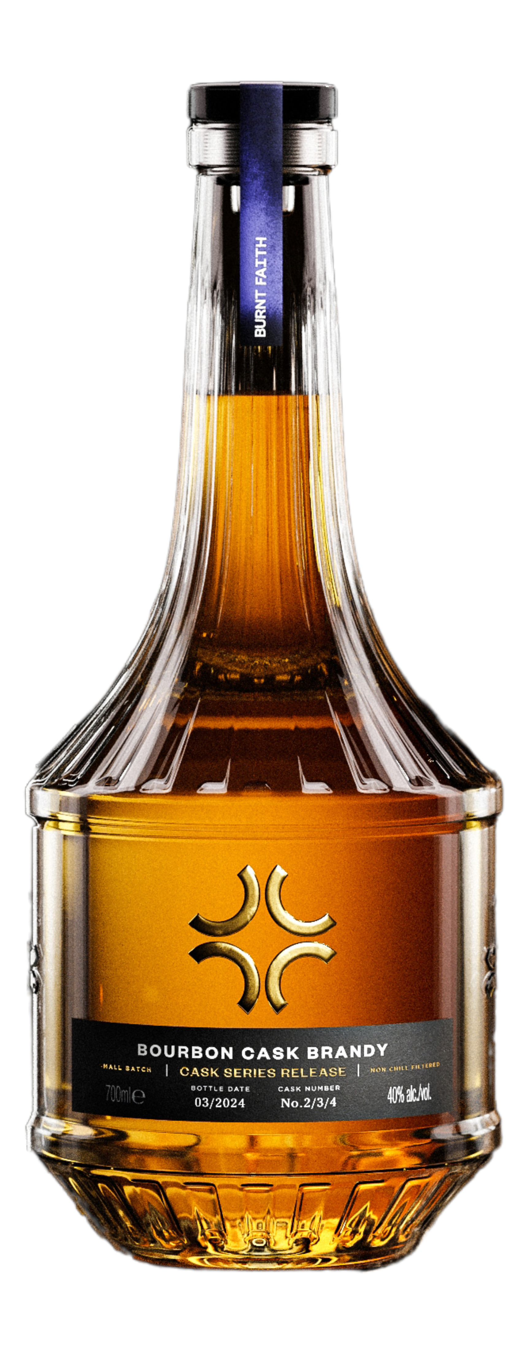 Bourbon cask brandy transparent