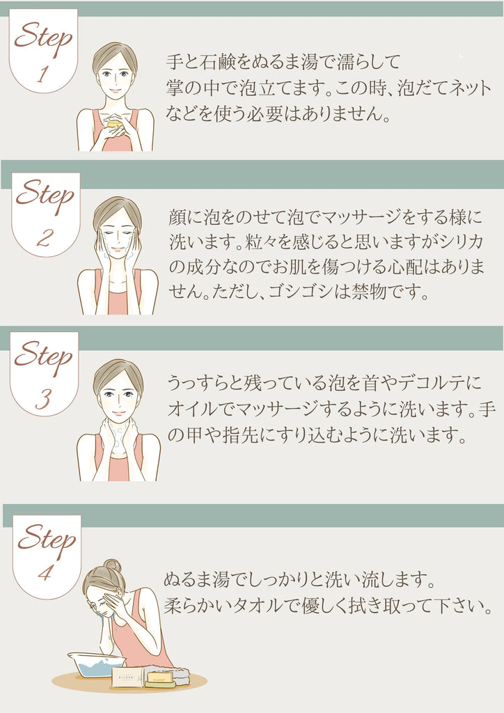 シリークプラスの洗顔方法