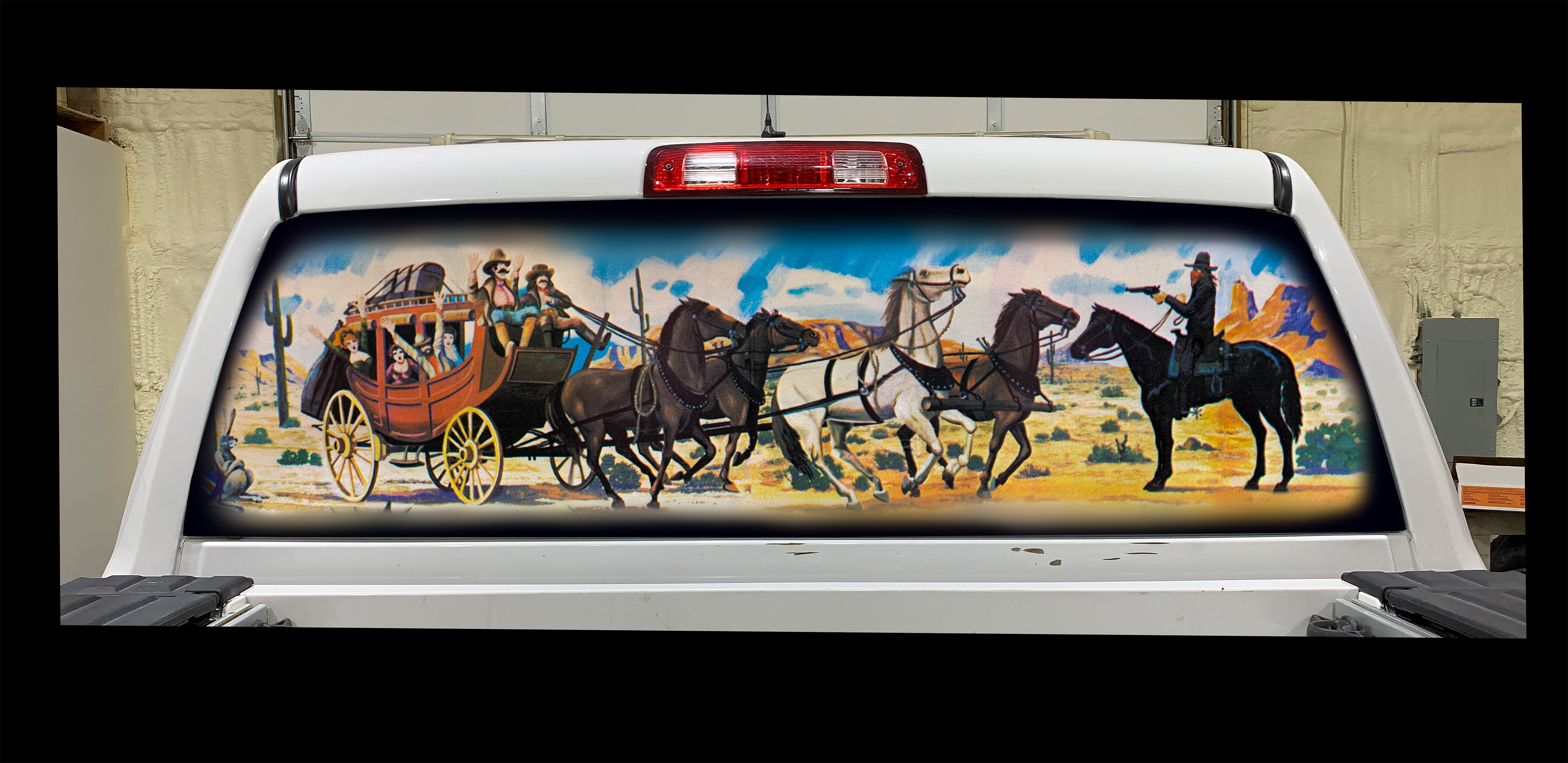 Smokey and the Bandit Truck Rear Window Perforated Wrap