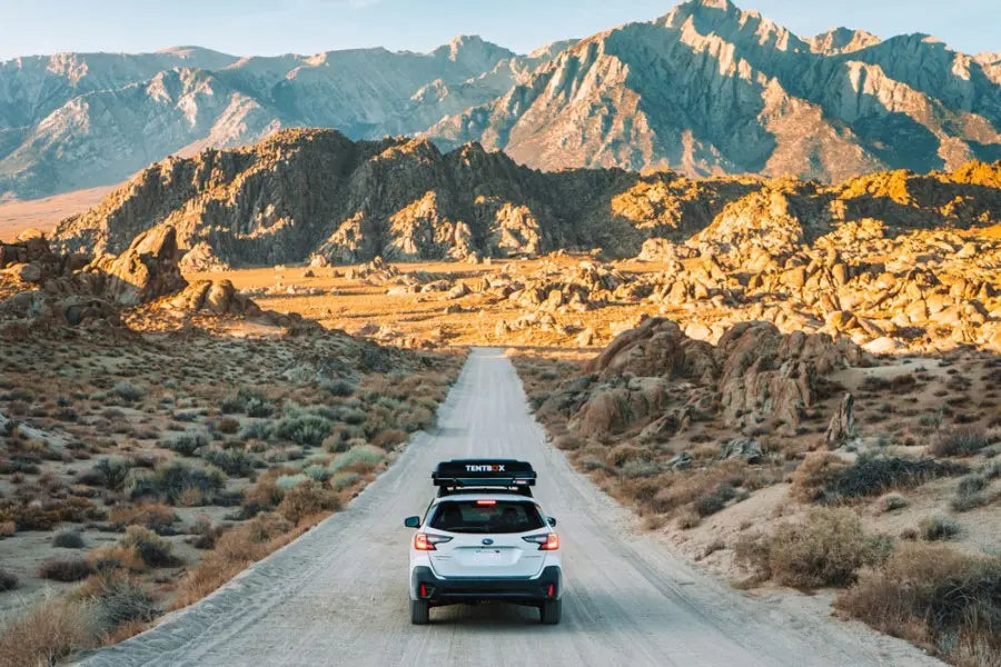 TentBox Classic on Car Driving off Into the Open Road