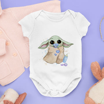 Disney Baby Yoda Onesie Infant Short Sleeve One Piece Bodysuit