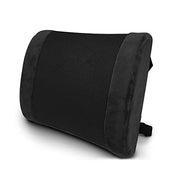 Trickonometry Lumbar Support Extra Firm Pillow: Ergonomic Back Support Cushion (Black)