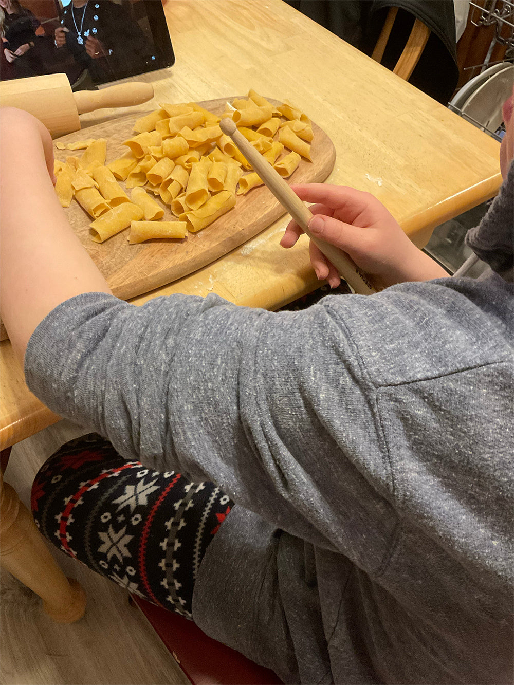 Making pasta, homemade pasta