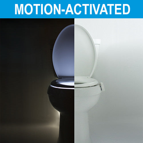 IllumiBowl Kohler GlowBowl Toilet Night Light is motion activated and only turns on in the dark