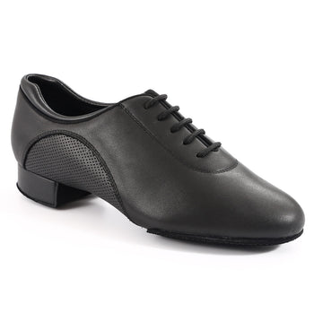 Men latin black fabric dance shoes 517L-1