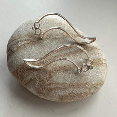 Silver earrings: new addition to the Viveka Alvestrand Jewellery Wavelife collection.