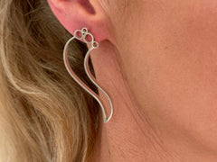 New silver earring design in the Wavelife collection by Viveka Alvestrand Jewellery.