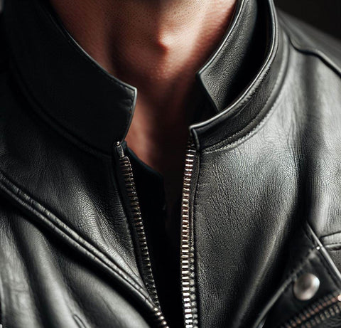 biker leather jacket black