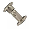 Double cap rivet for fastening and attaching leather in leathercraft projects