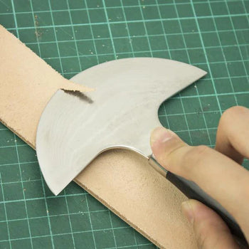 Ivan Leathercraft Skiving Leather with a round knife