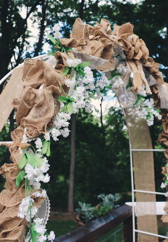 Hessian used for wedding decoration