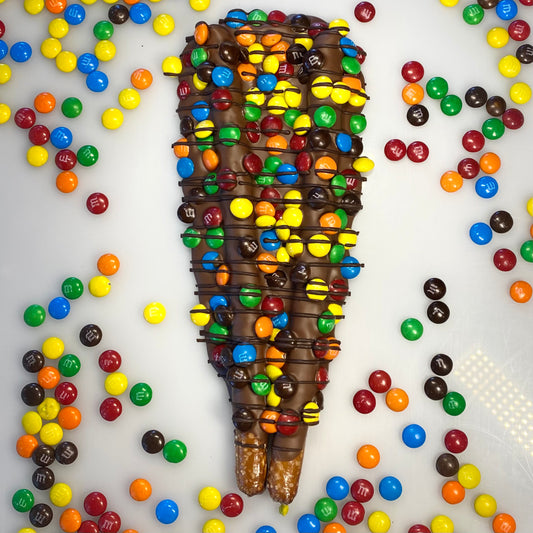 Gourmet Gluten Free Chocolate Dipped Pretzels - M&M's® - The