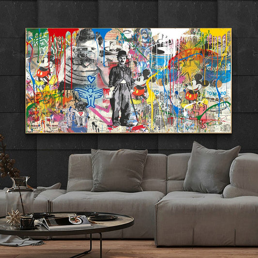 Mickey Mouse X Louis Vuitton Graffiti Canvas Wall Art – Aesthesy