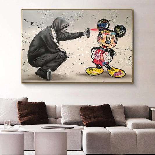 Mickey Mouse X Louis Vuitton Graffiti Canvas Wall Art – Aesthesy