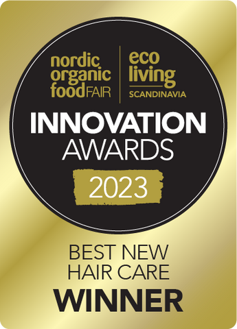 Ganador 2023 en los Innovation Awards de productos de cuidado capilar en Ecoliving Skandinavia