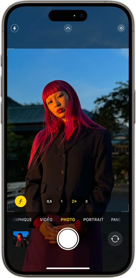 iPhone 15 Pro prenant des portraits nouvelle génération