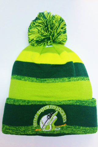 green bobble hat