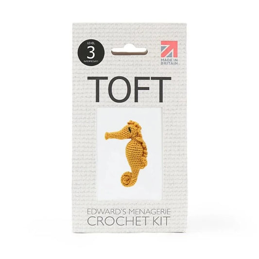 Toft Crochet Kit Blanche the Seahorse Mini DIY Amigurumi DIY Kit Toft Mini  Yellow Seahorse Complete W Crochet Hook Stuffing Yarn Wool Needle 