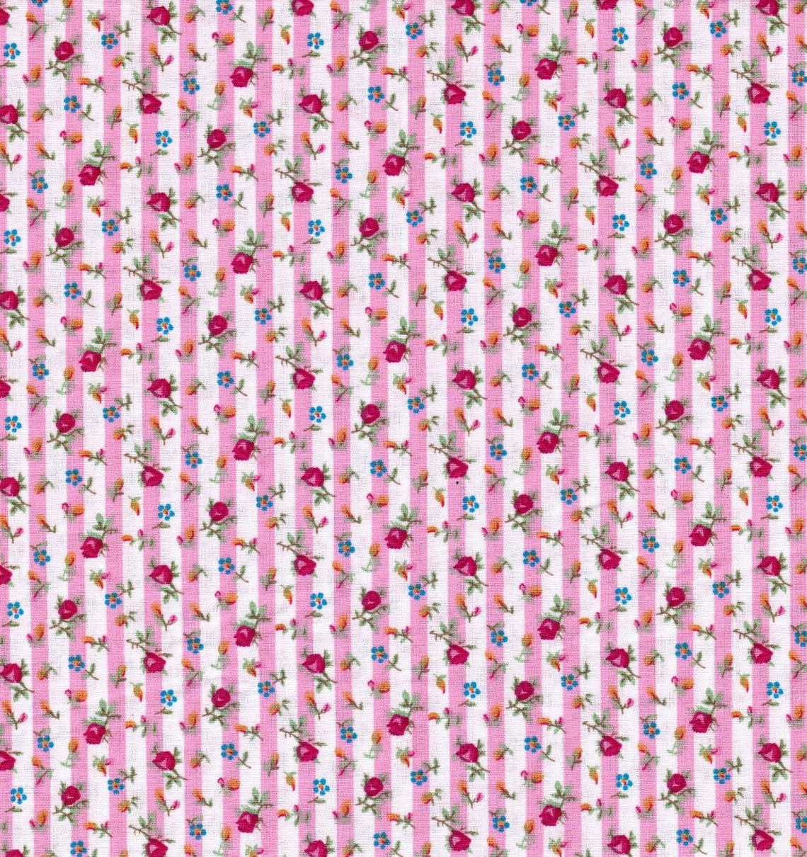 EM203-LP1 Garden & Globe - Floral Toss - Light Pink Fabric