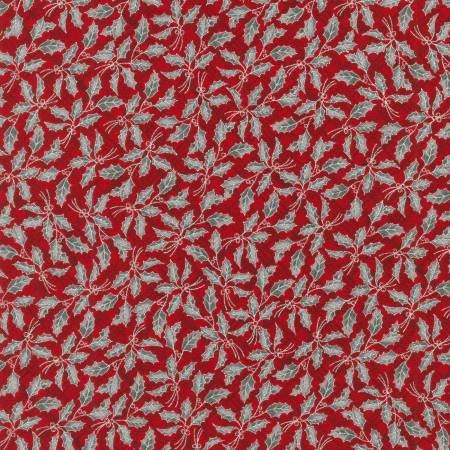 Holiday Flourish 15 - Poinsettias Scarlet from Robert Kaufman Fabrics -  JAQS Fabrics