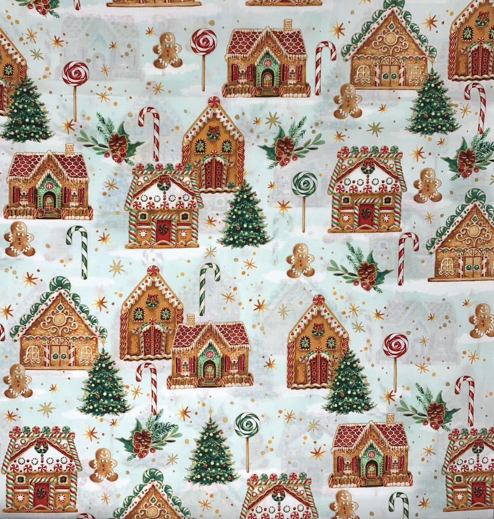 The Magic of Christmas Quilt Fabric - Main Floral in Leaf Green -  C13640-LEAF