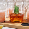 Tequila Decanter With Four Pink Himalayan Salt Shot Glasses
