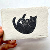 Mini Cat Block Print