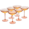Colorful Vintage 12-oz Cocktail, Martini & Champagne Glasses – Set of 6