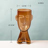 Abstract Human Face Glass Vase
