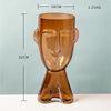 Abstract Human Face Glass Vase