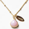 October Pink Opal Birthstone Necklace