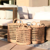 Open Weave Baskets with Handle, set of 3 - Storage Baskets