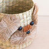 Dog 6" Seagrass Basket Planter