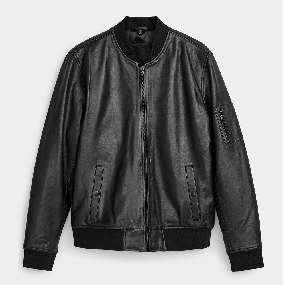 Stylish Men's Leather Bomber Jacket - Get Yours Today!