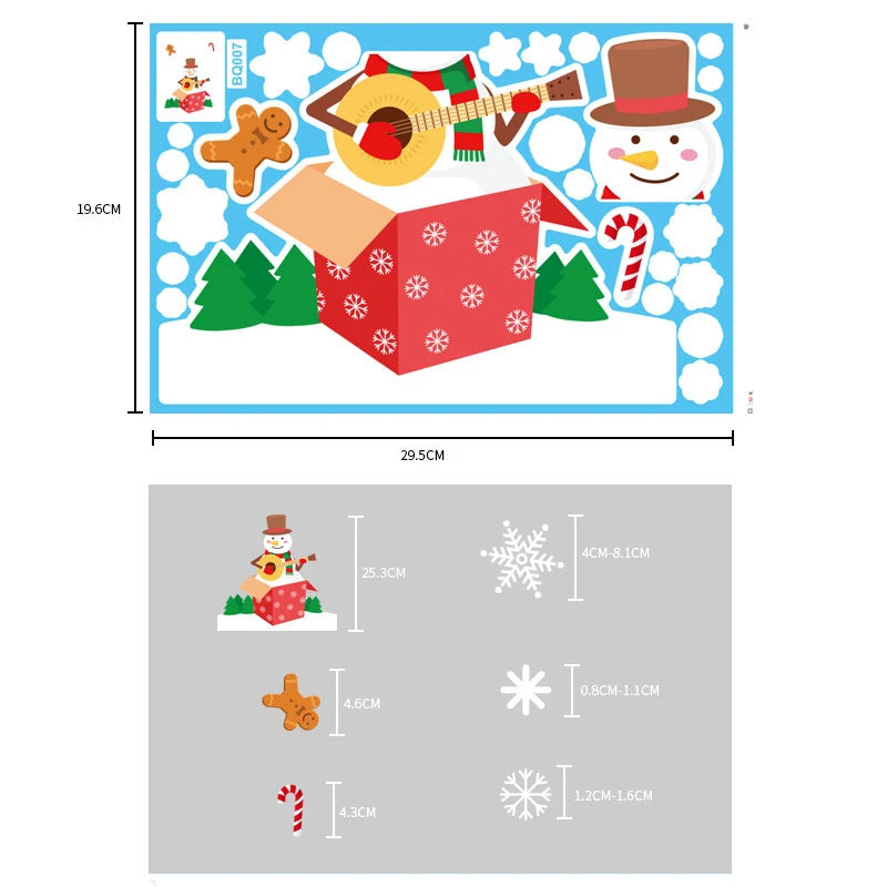 Festive Christmas Glass Stickers: Snowflakes & Santa - Image 25
