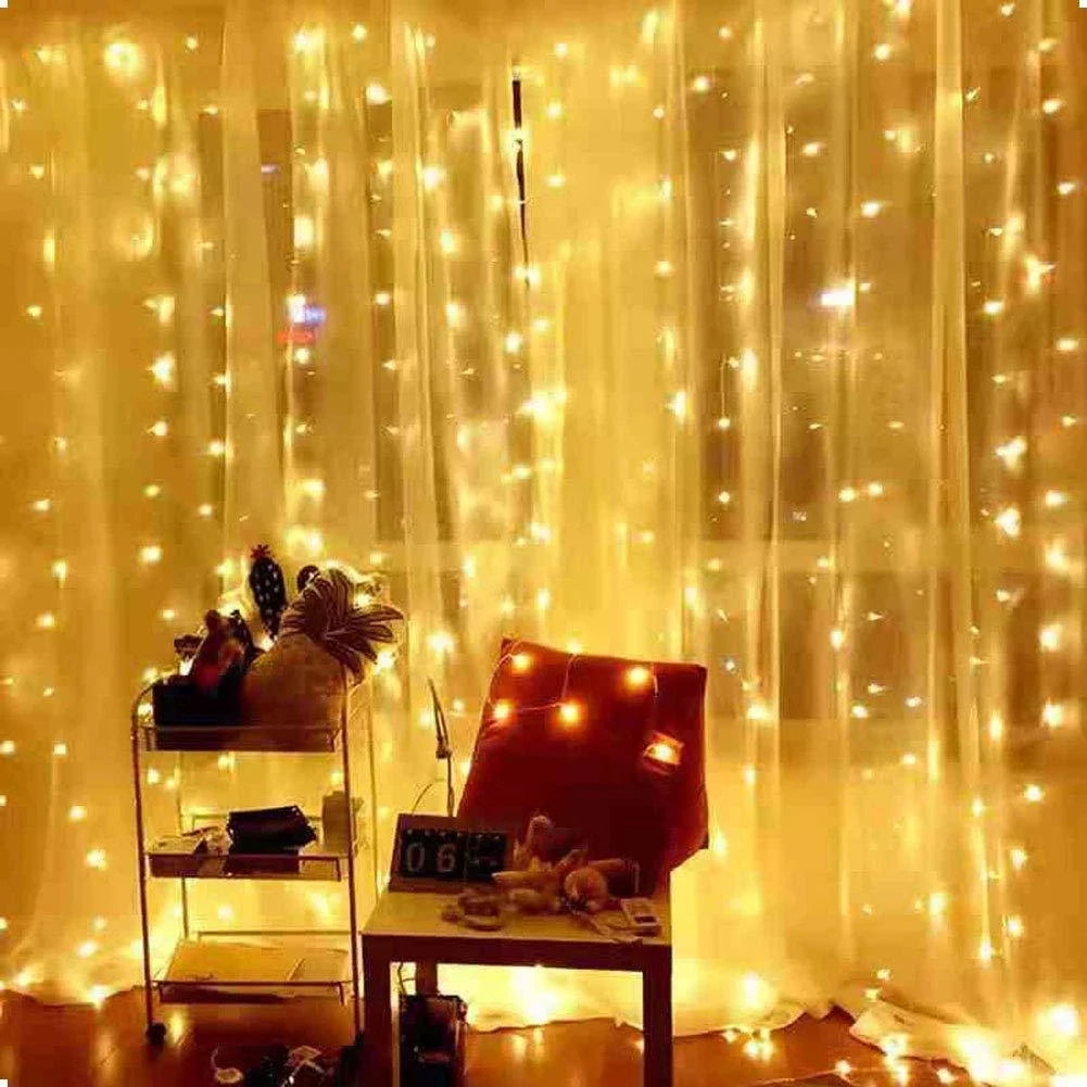 Holiday Magic: Festive Christmas Lights Curtain Garland - Image 7