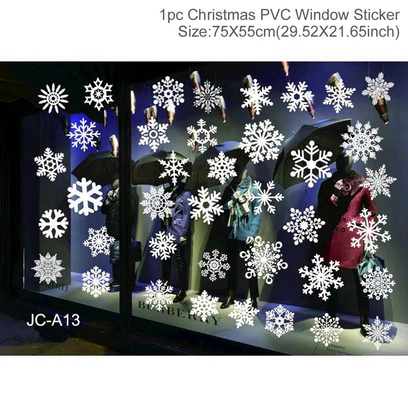 Festive Christmas Wall Window Stickers for Home - Image 29
