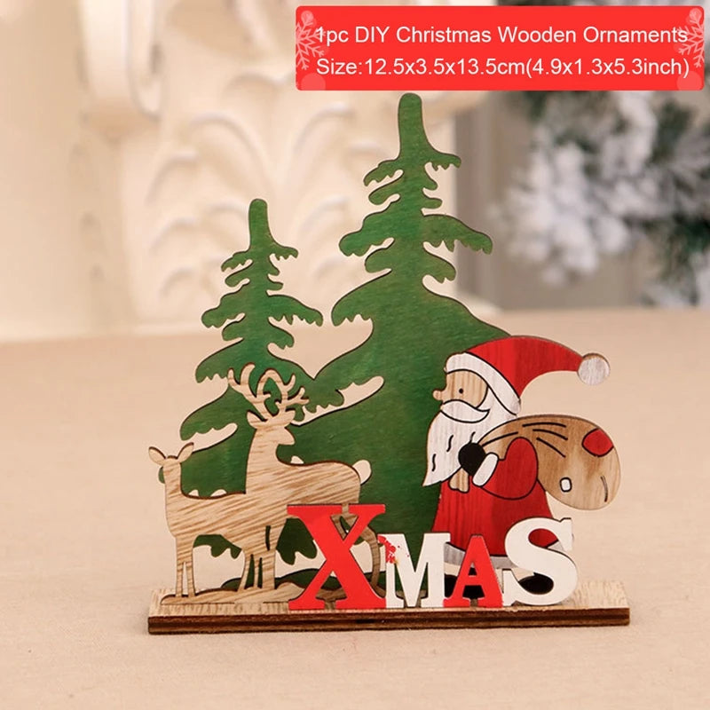 Charming Wooden Christmas Ornaments for Holiday Joy - Image 2