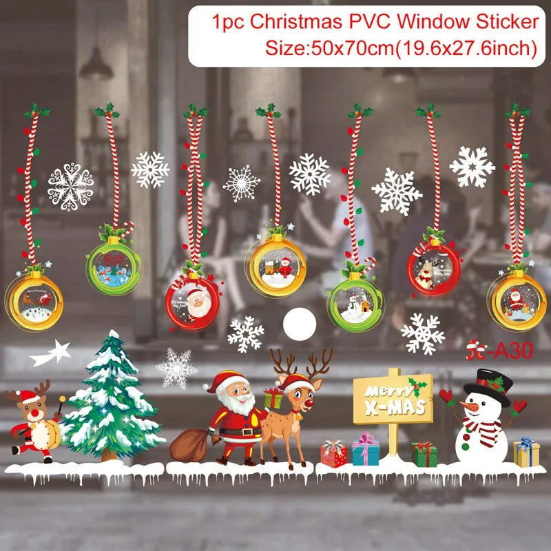 Festive Christmas Wall Window Stickers for Home - Image 23