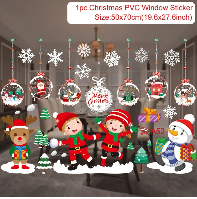 Festive Christmas Wall & Window Stickers Decor - Image 40