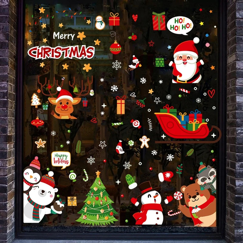 Festive Christmas Wall Window Stickers for Home - Image 55