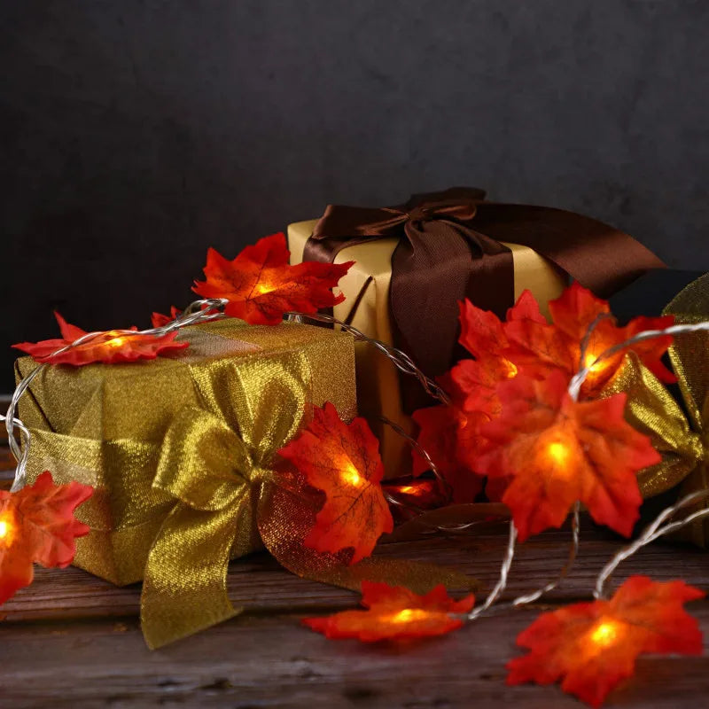 Enchanting LED Maple Leaf Garland for Festive Decor - Image 26