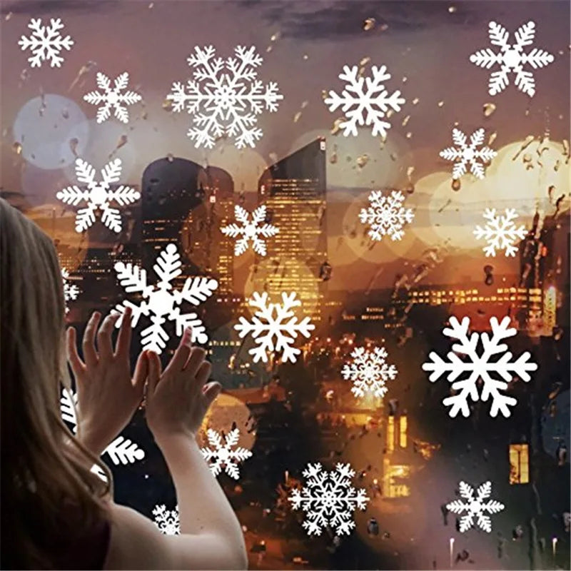 Festive Christmas Glass Stickers: Snowflakes & Santa - Image 37