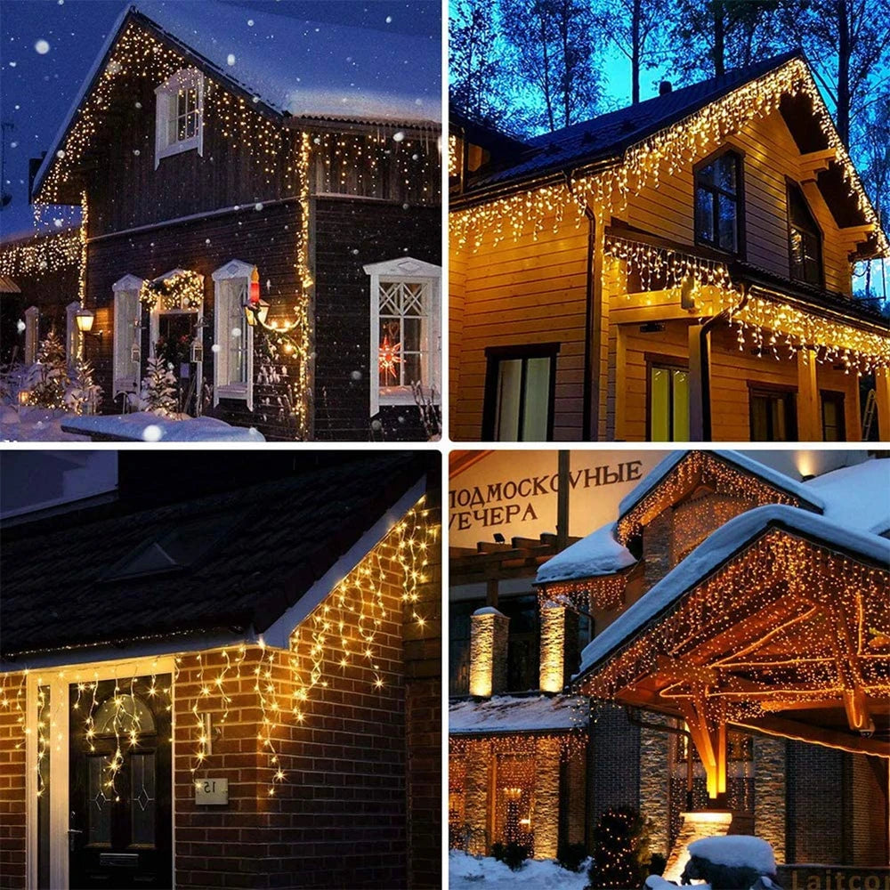 12M LED Christmas Icicle Lights for Festive Decor - Image 18